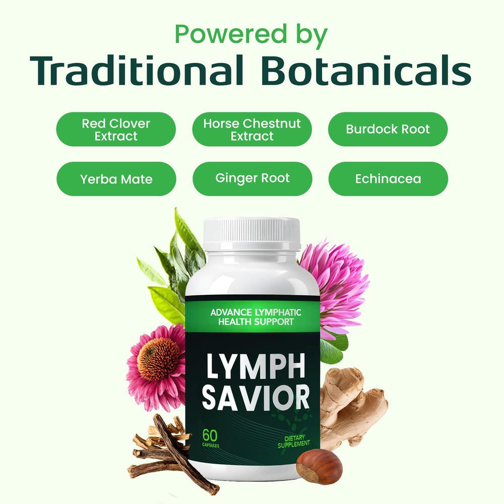 Lymph Savior ingredient blend showcases red clover and horse chestnut
