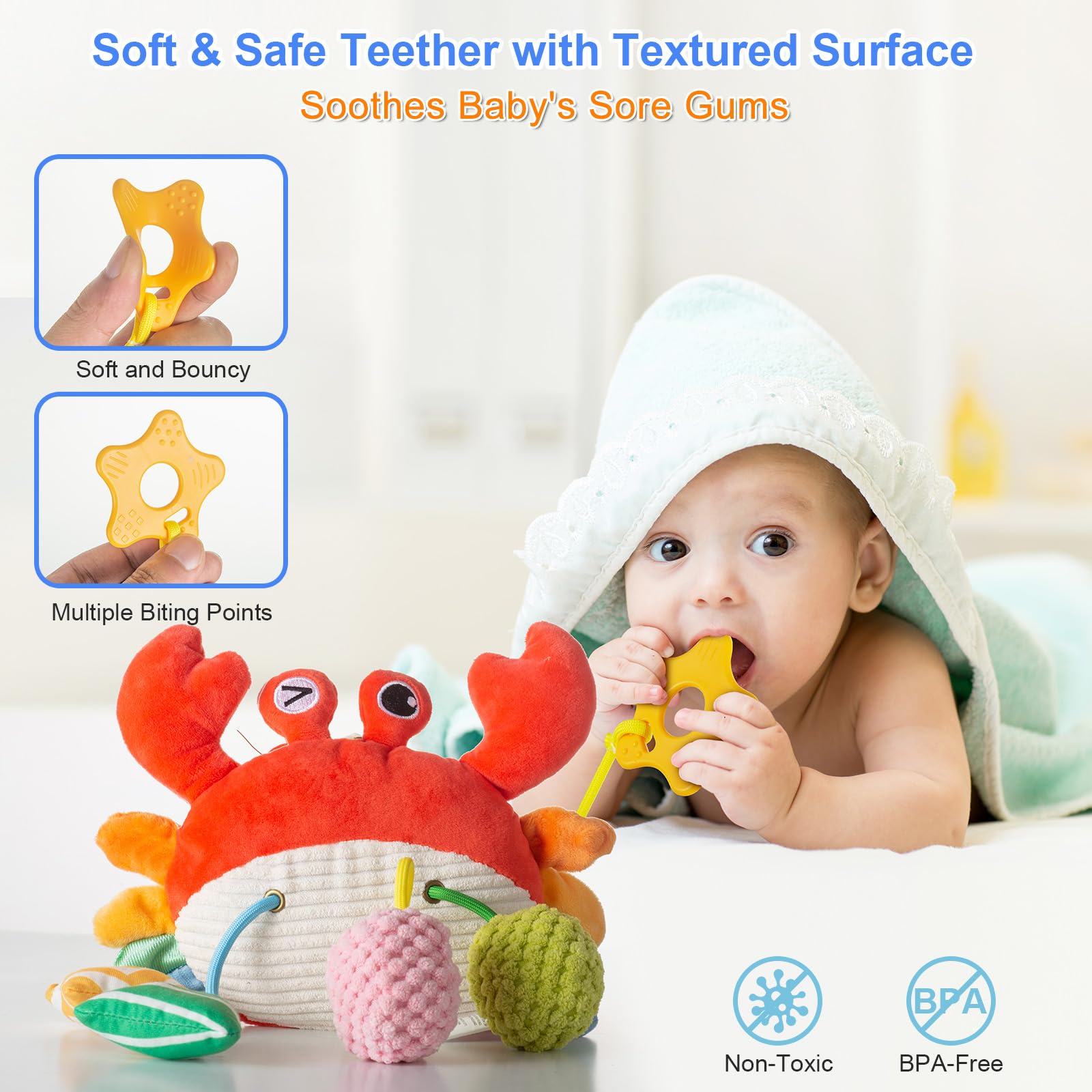 Lynncare built-in bell and rattle provide gentle sound cues