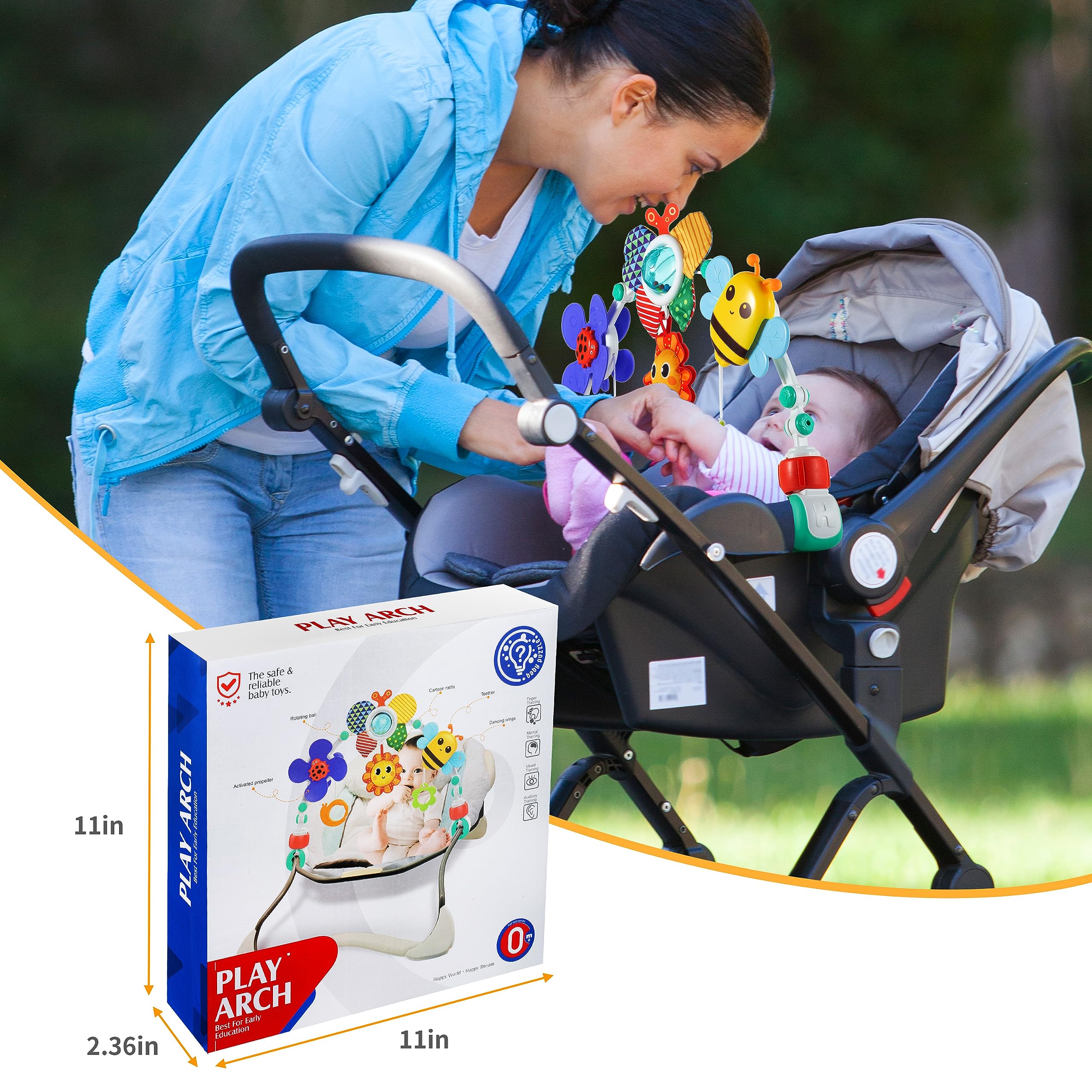 Lynncare sensory arch promotes reach and hand-eye coordination during rides