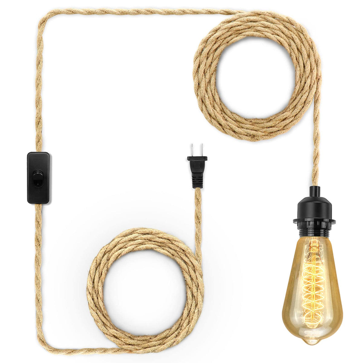 LYOOWNG plug-in pendant light cord shown for DIY home lighting setup