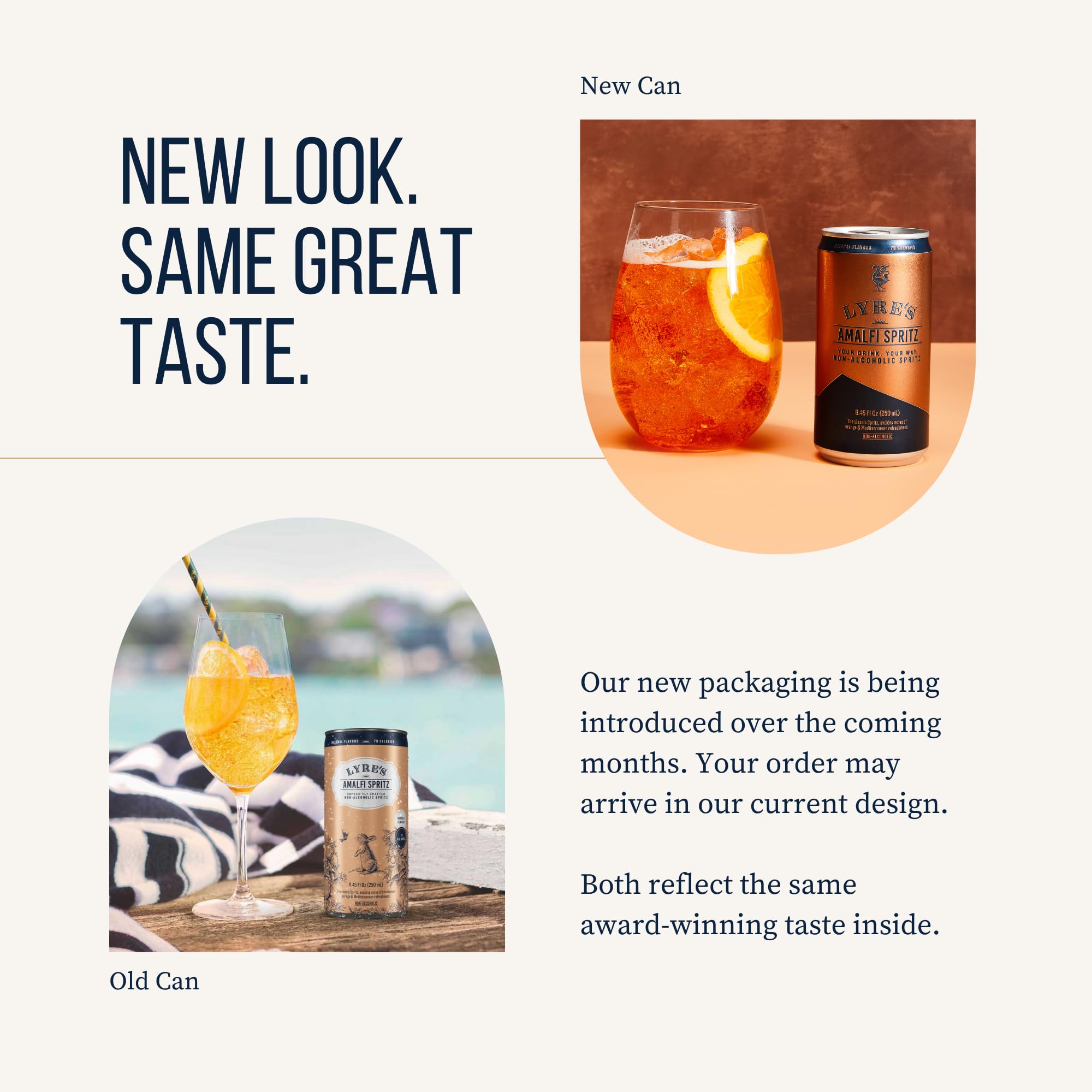 Lyre's Amalfi Spritz ingredients include orange peach rhubarb elderflower