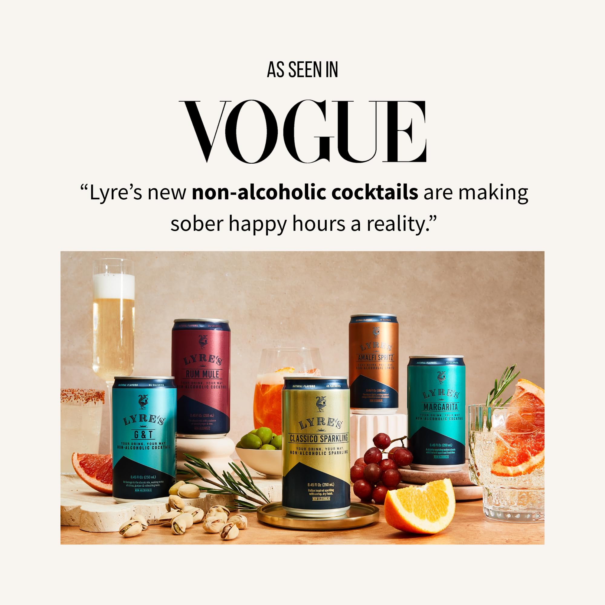 Lyre's Classico ready-to-sip can ideal for on-the-go moments.