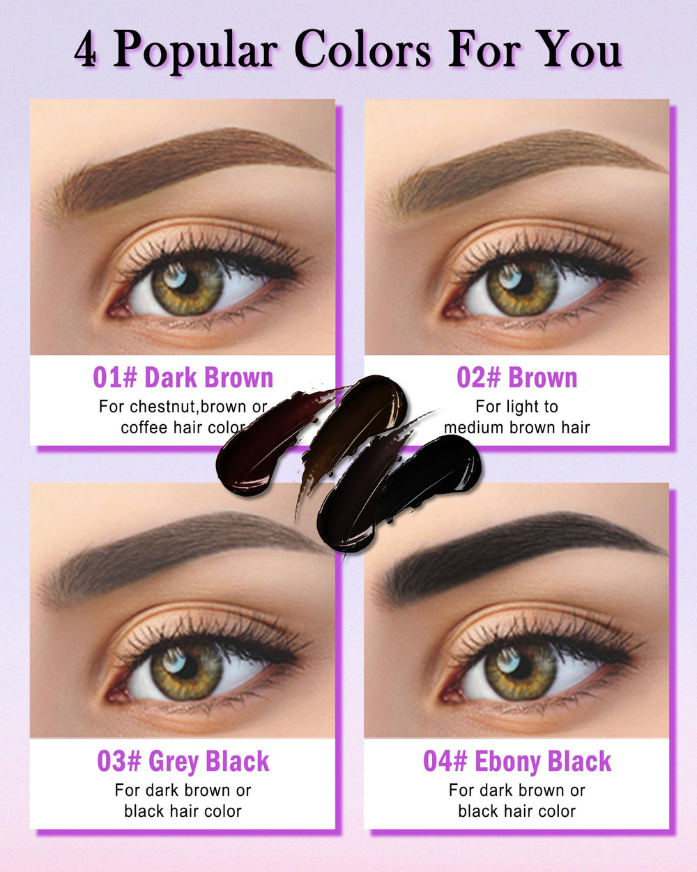 LYSdefeu color development brow tint for natural shade growth