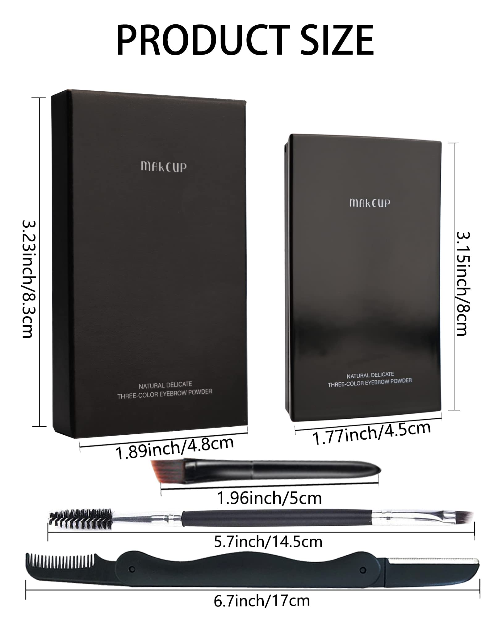 LYSdefeu compact brow kit with mirror for on-the-go touch-ups.