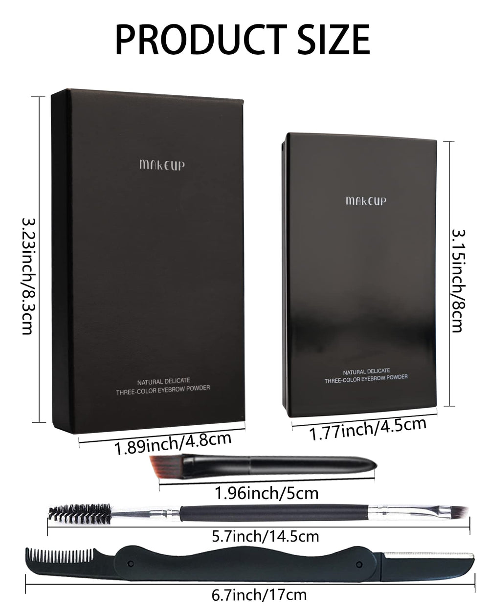 LYSdefeu compact brow kit with mirror for on-the-go touch-ups.
