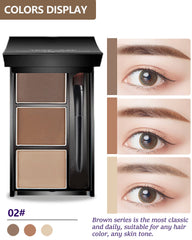 LYSdefeu eyebrow powder swatches showing natural finish for seamless color.
