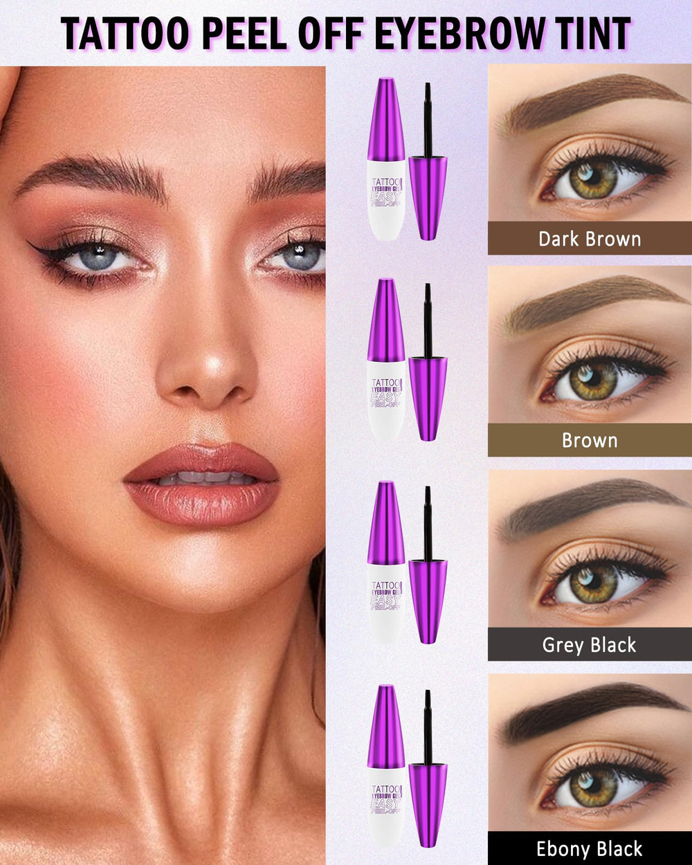 LYSdefeu eyebrow tint application brush enables precise brow coloring