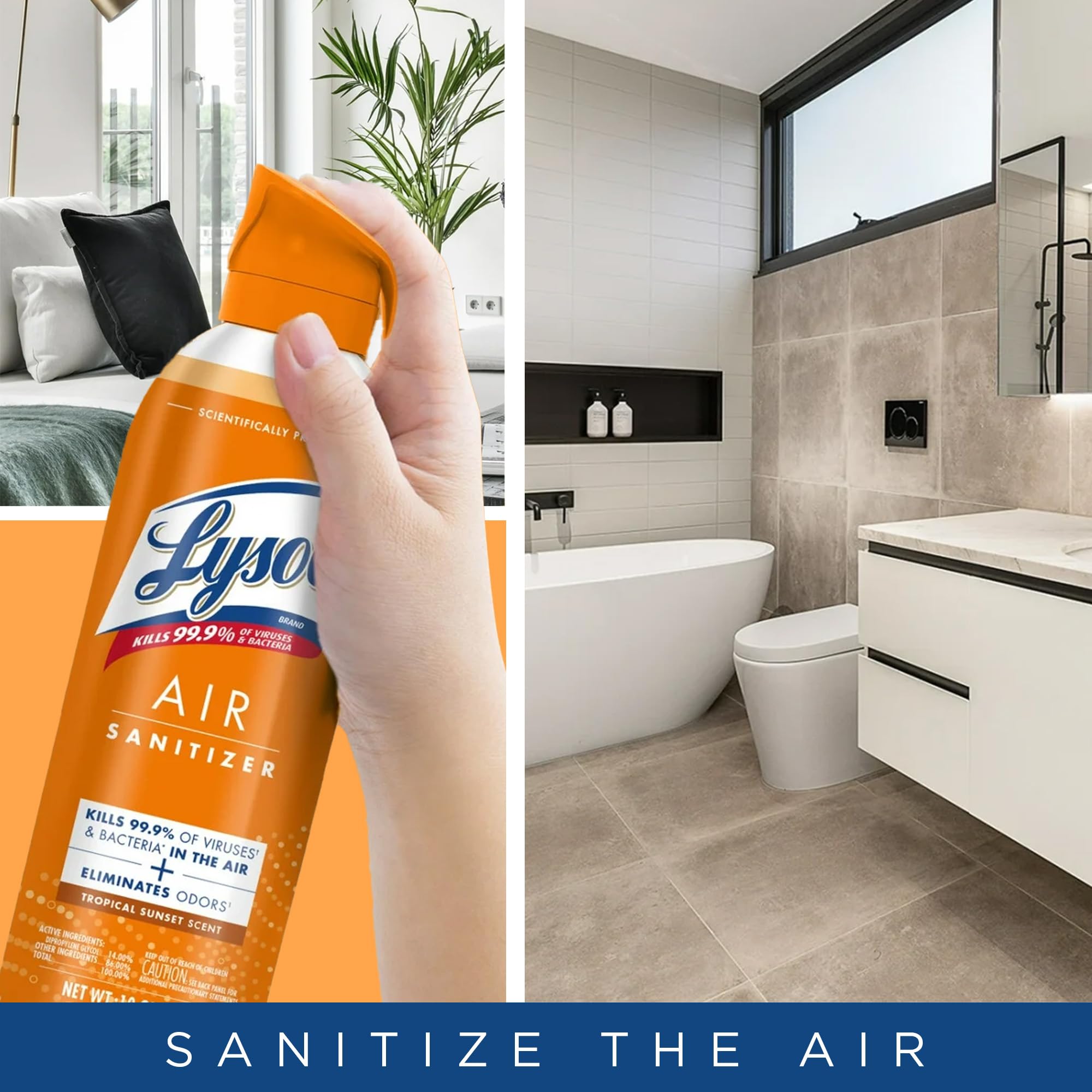 Lysol Air Sanitizer in bathroom or office for a fresher space