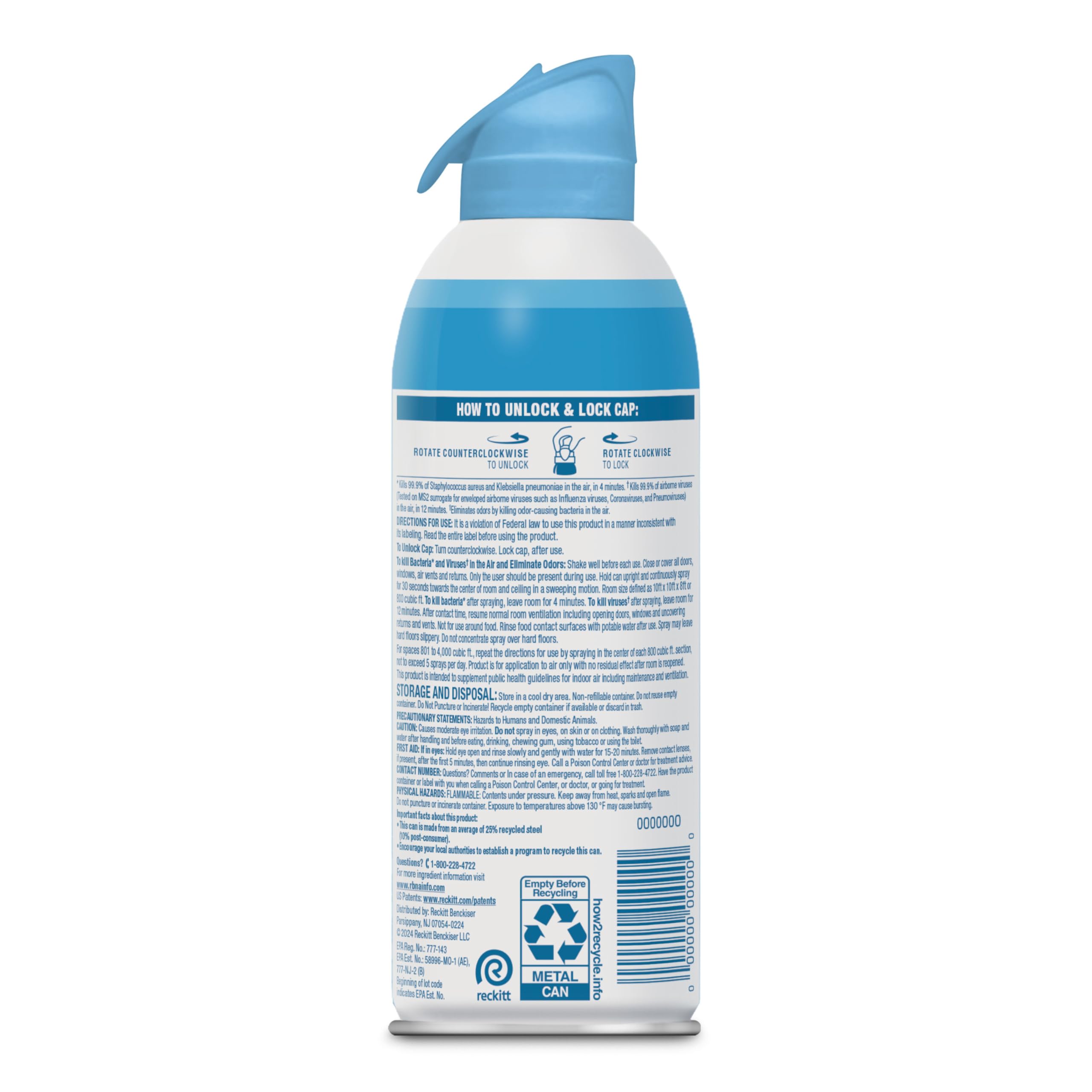 Lysol Air Sanitizer pack-three Cotton Blossom on shelf.