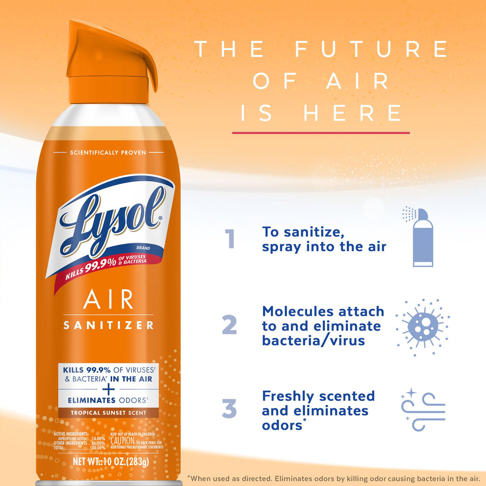 Lysol Air Sanitizer in living room improves air freshness