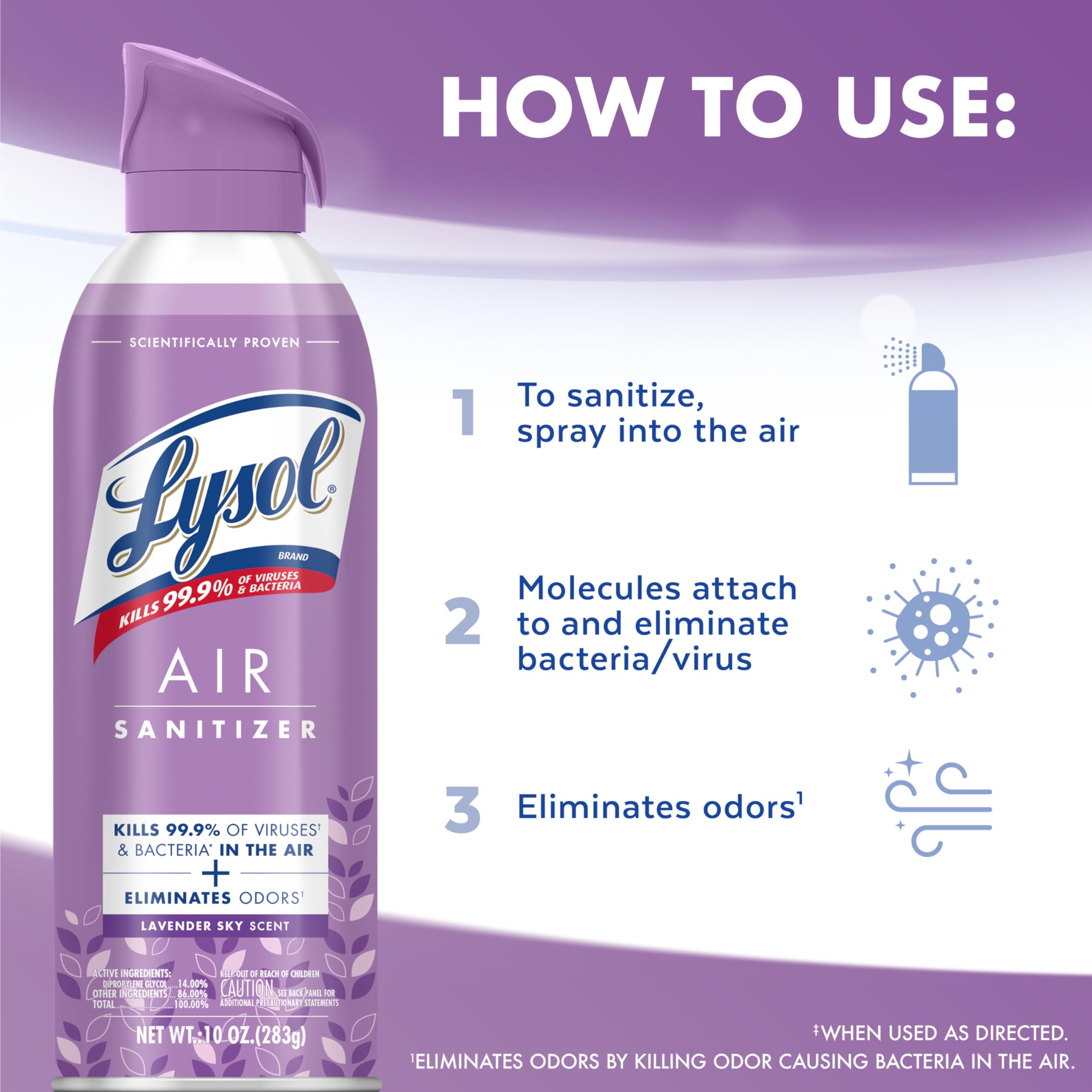 Lysol bathroom air sanitizer ready to refresh humid bathroom air.