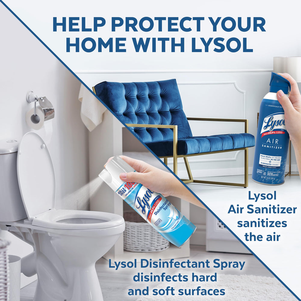 Lysol Bundle display with two sprays for home cleaning.