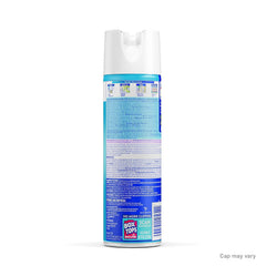 Lysol Disinfectant Spray Crisp Linen close-up label highlighting antiseptic-ready formula.