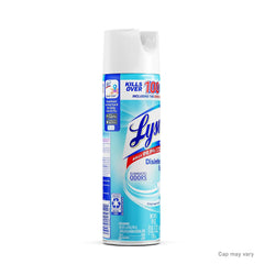 Lysol Disinfectant Spray Crisp Linen spray mist covering kitchen counters and appliances.