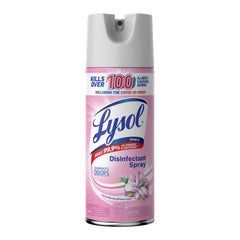 Lysol Disinfectant Spray Early Morning Breeze bottle front ready to sanitize surfaces.