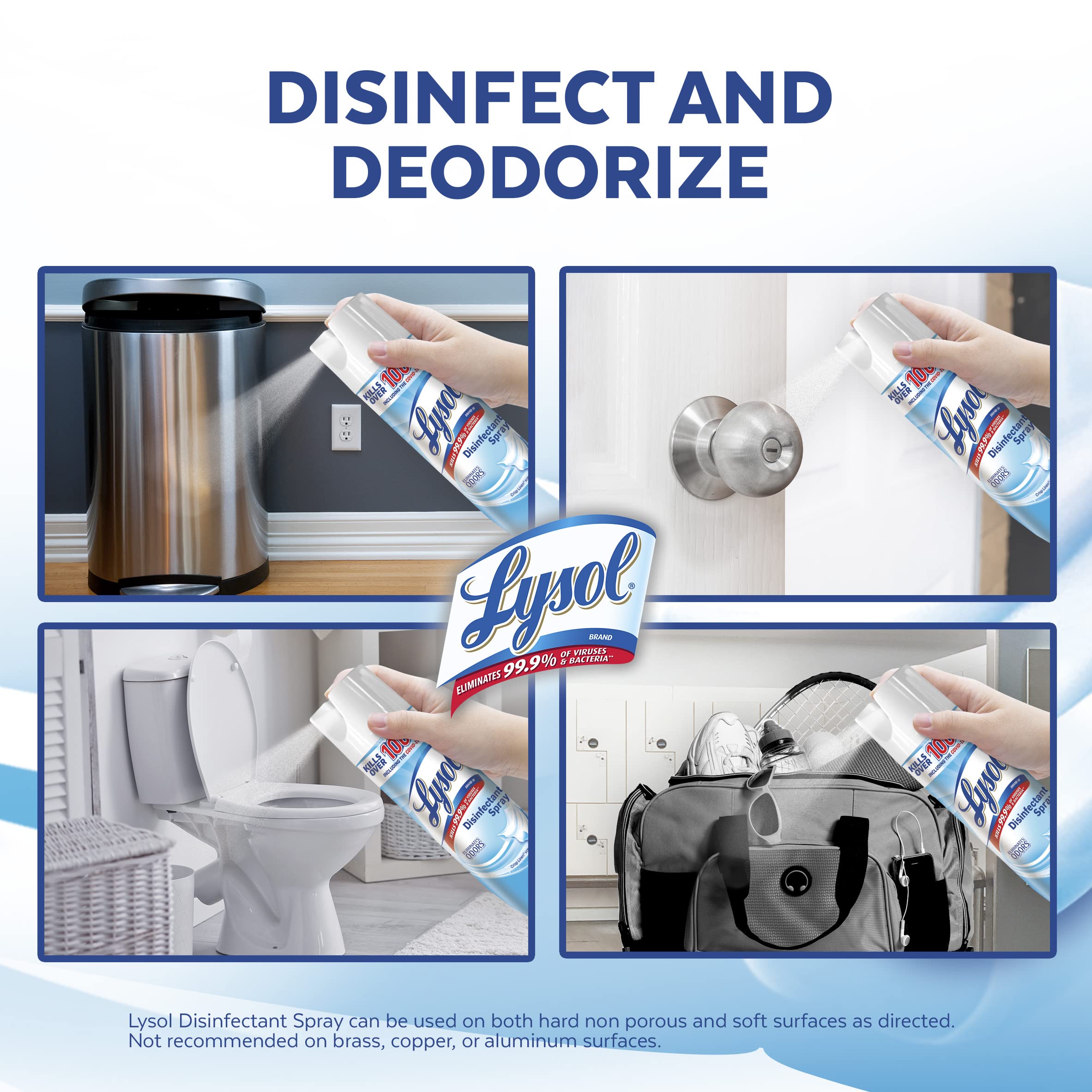 Lysol spray used on fabric like couch to deodorize and sanitize