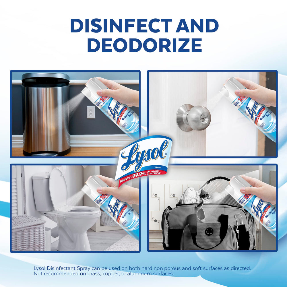 Lysol spray used on fabric like couch to deodorize and sanitize