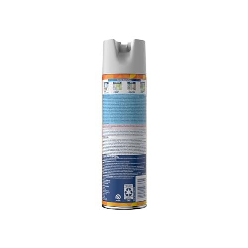 Lysol Mango Hibiscus spray nozzle in action for quick disinfection