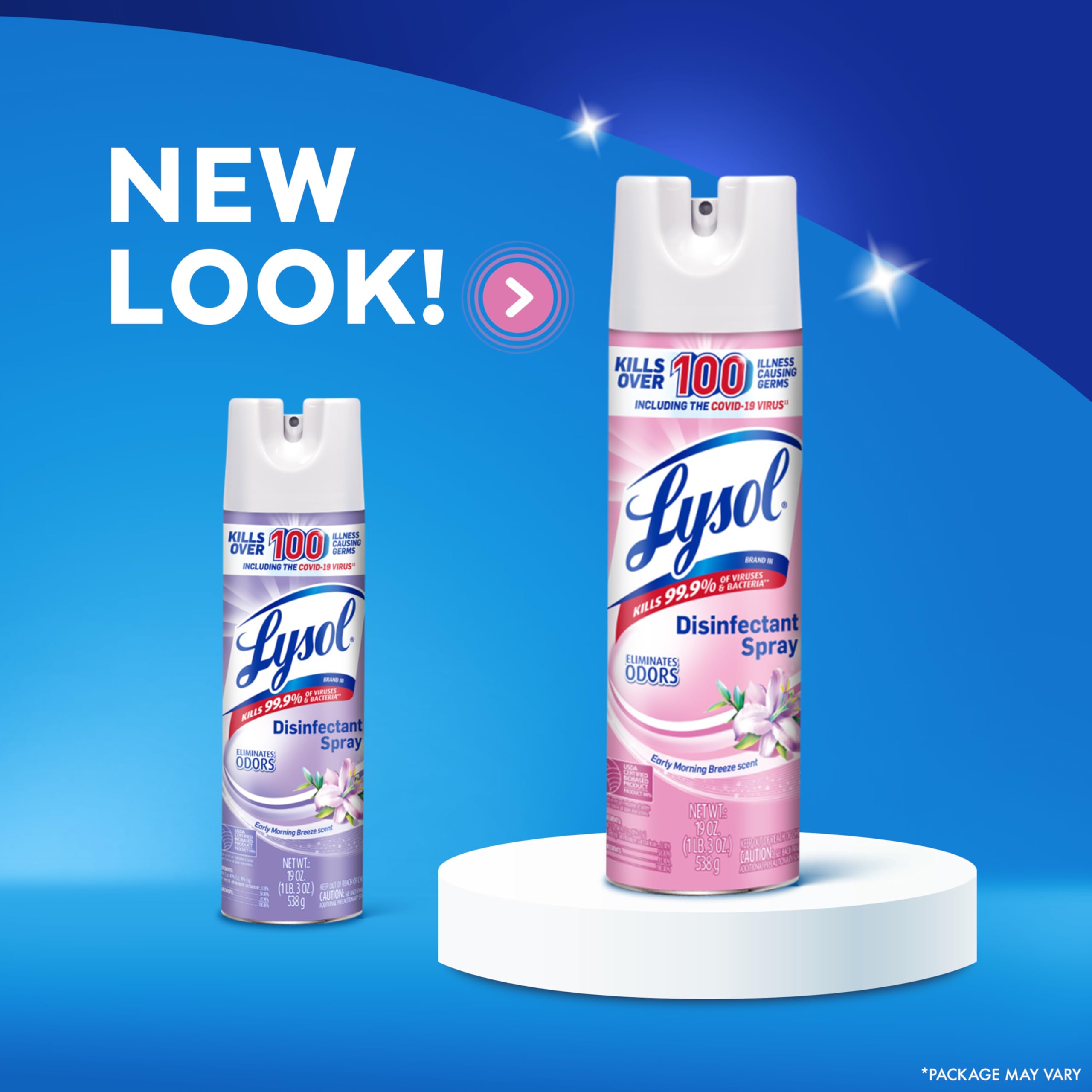 Packaging variation for Lysol Disinfectant Spray two-pack
