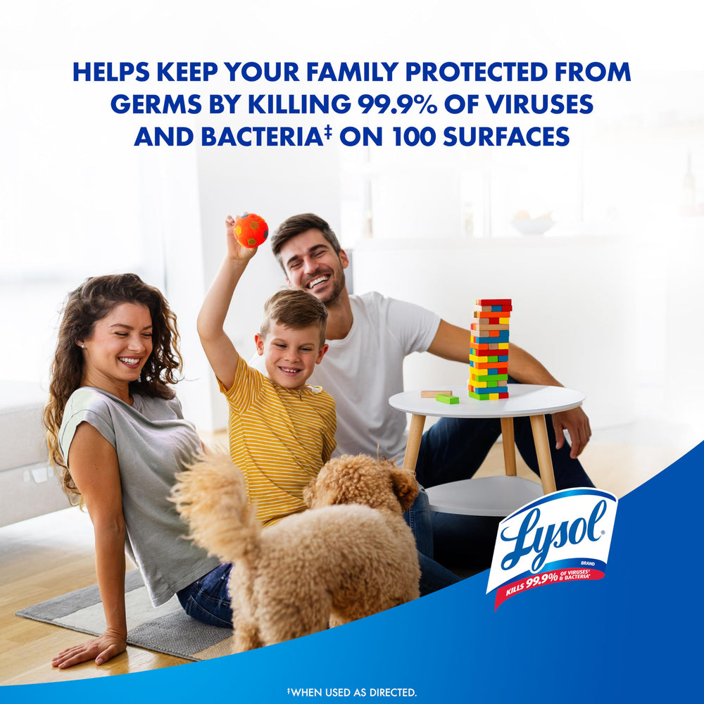 Lysol Disinfectant Spray near kitchen area refreshing surfaces