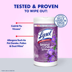 Lysol disinfecting wipes kills 99.9 percent of germs on hard surfaces.
