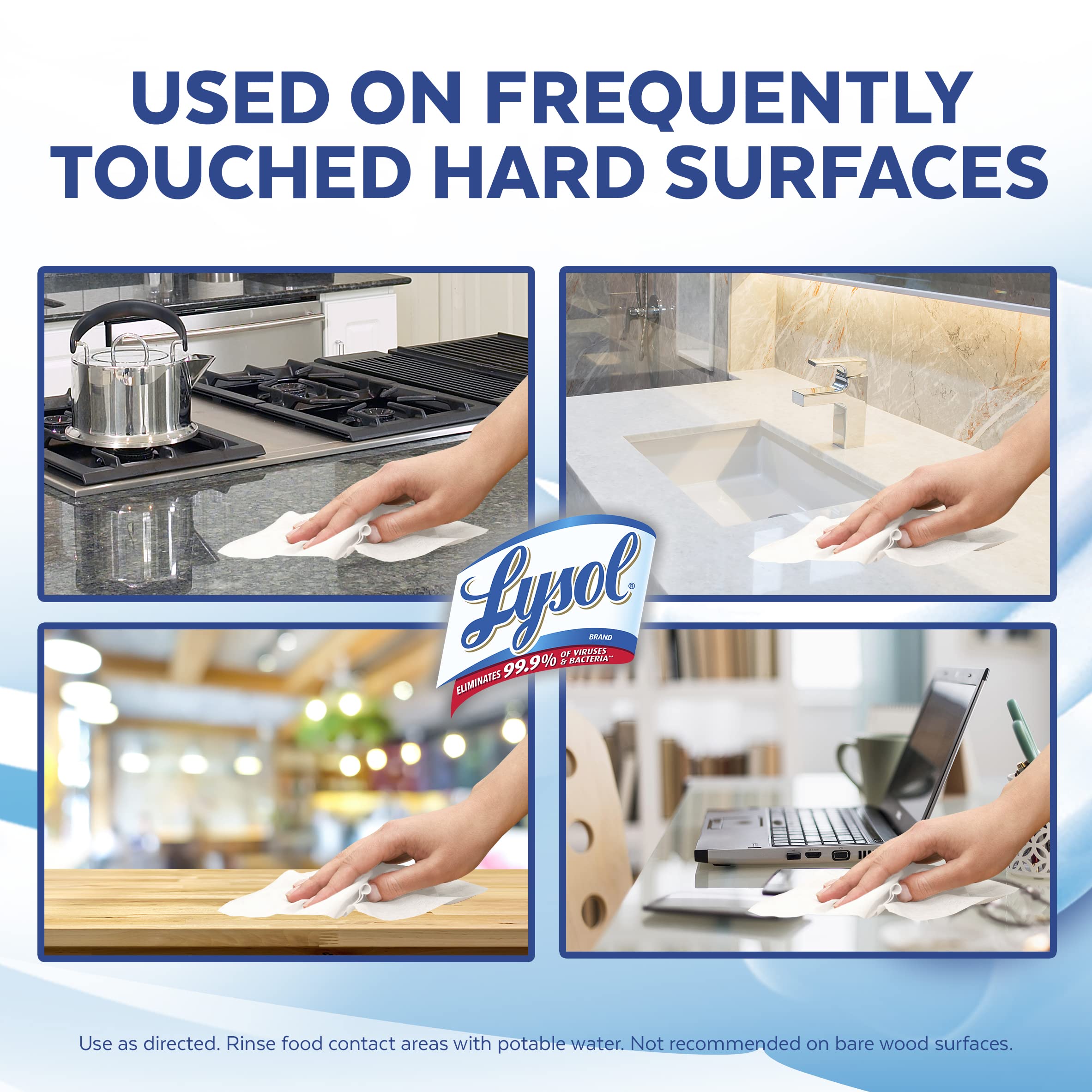 Lysol Disinfecting Wipes kitchen counter cleaning for mess control