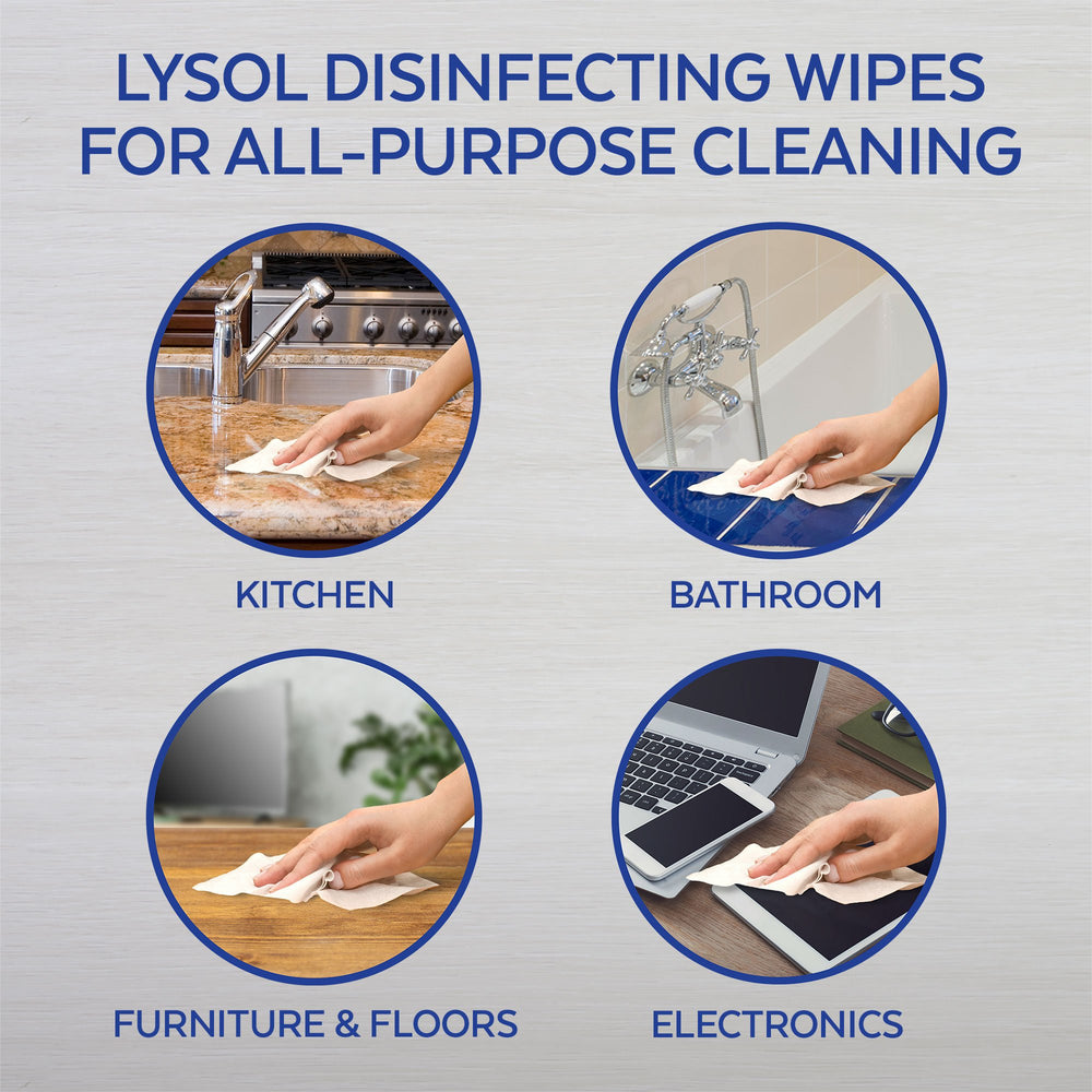 Lysol Disinfecting Wipes To-Go Lemon multi-surface-use shows practical germ control in offices.