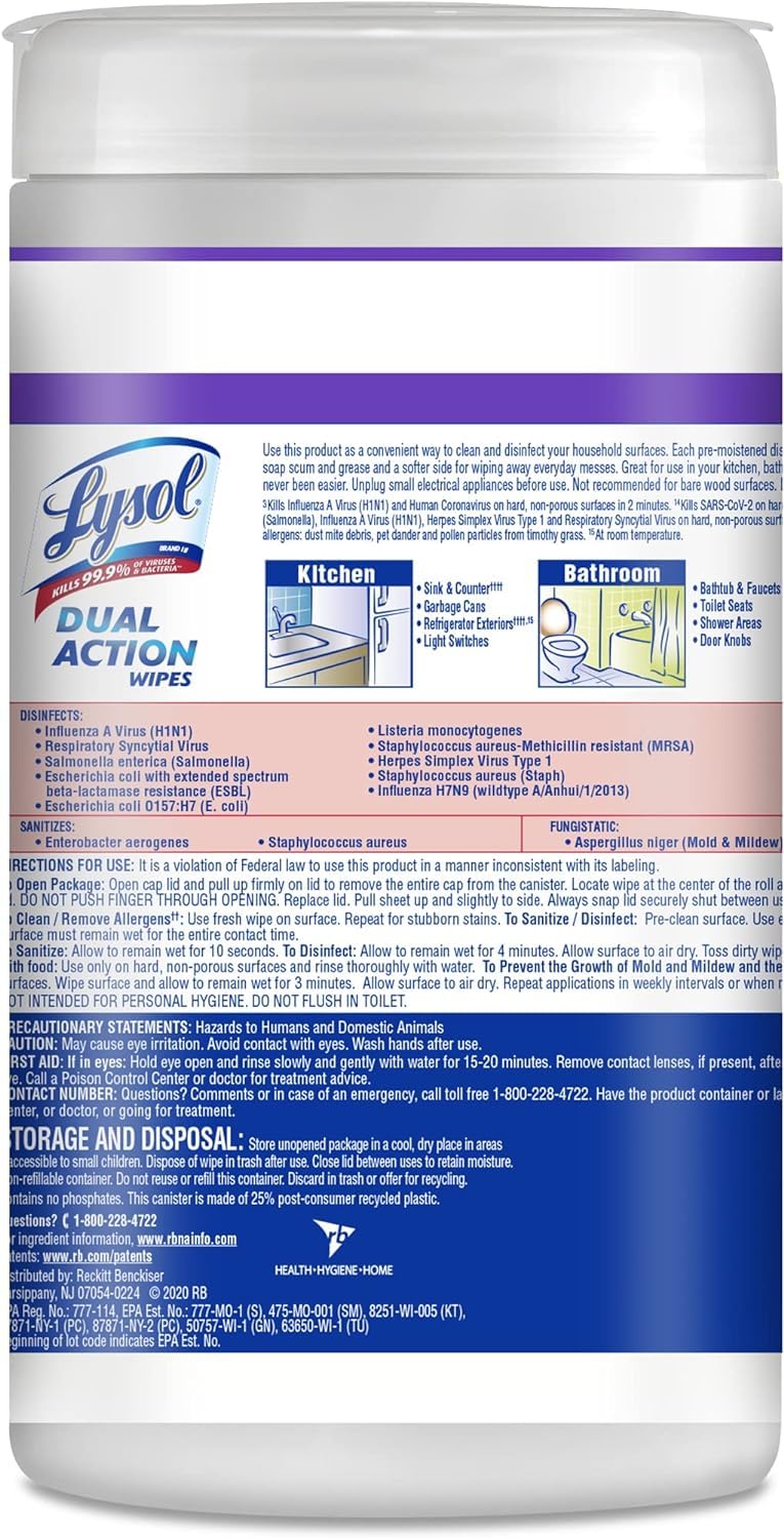 Lysol dorm room essentials wipes support quick cleanup.