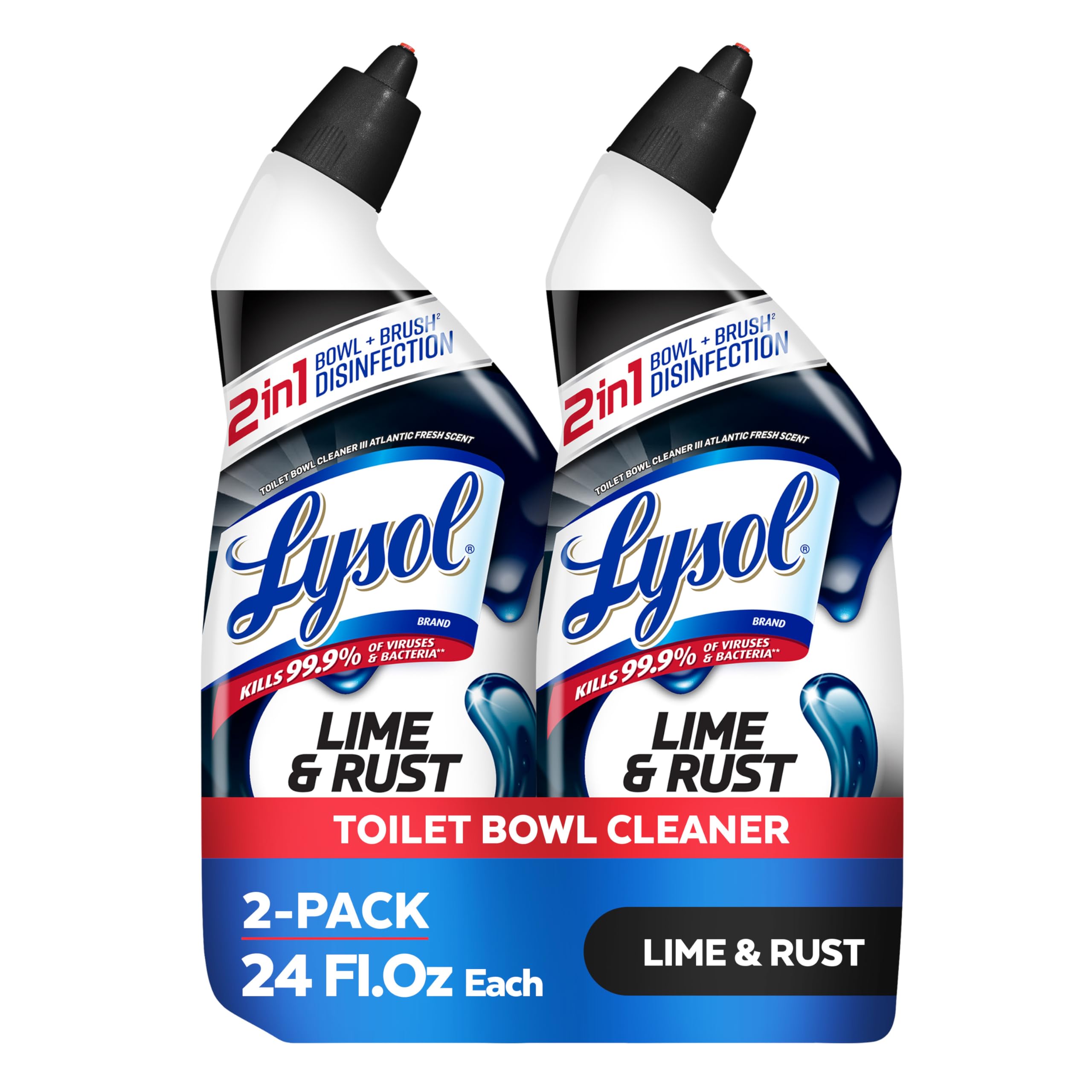 Lysol Lime and Rust cleaner with angled neck for precise under-rim application