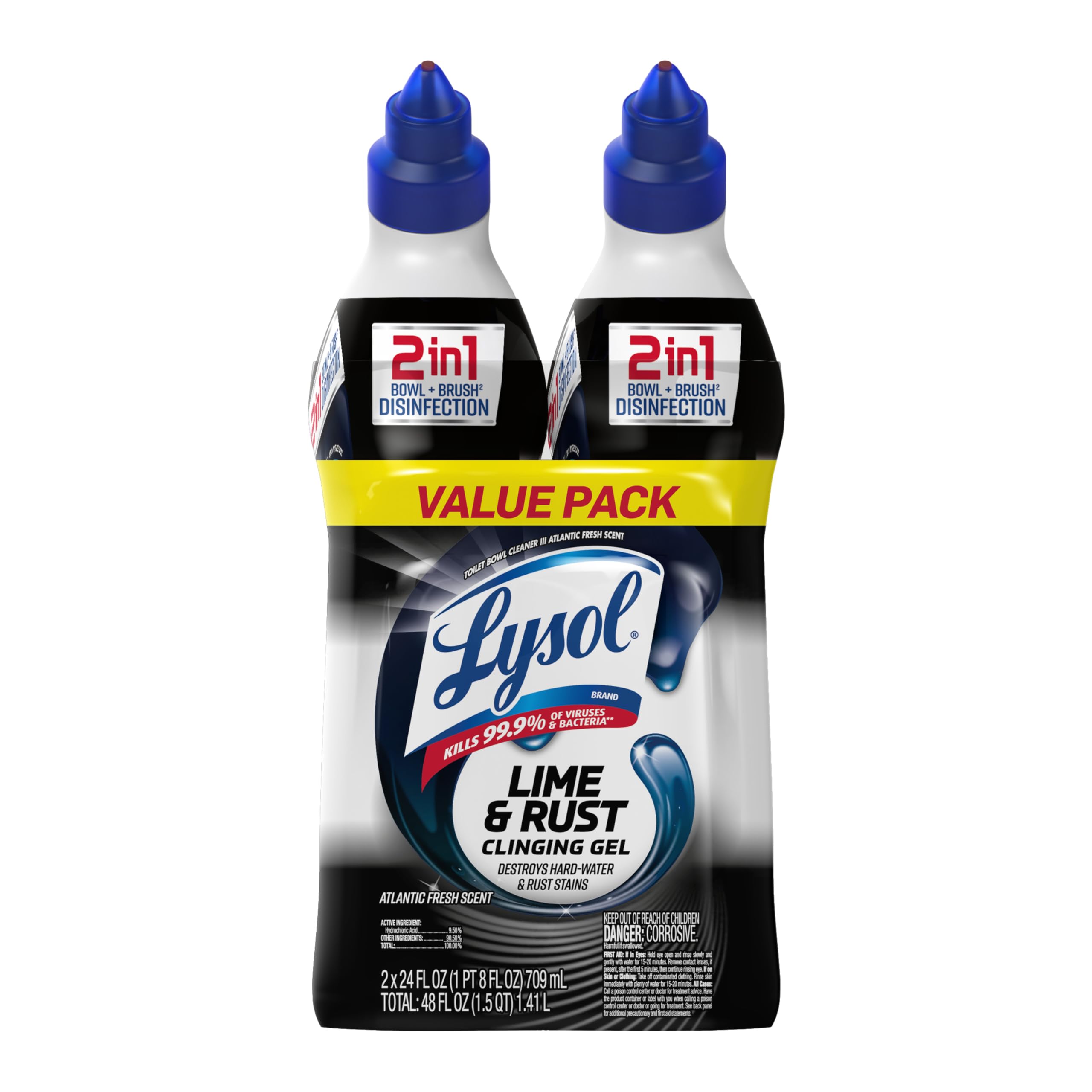 Lysol Lime and Rust 24oz two-pack packaging