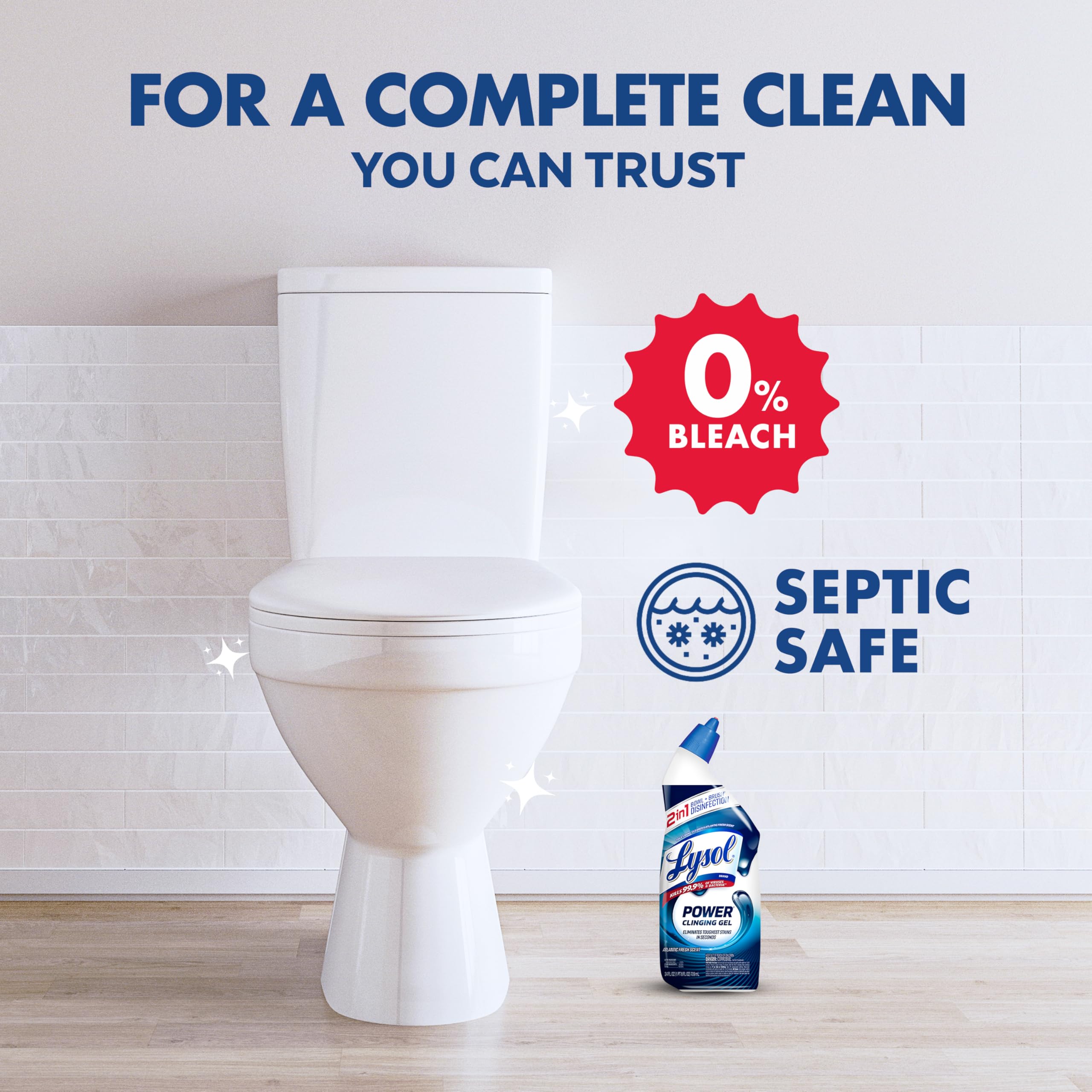 Lysol stain-removal hard-water limescale tackles rings and mineral buildup.
