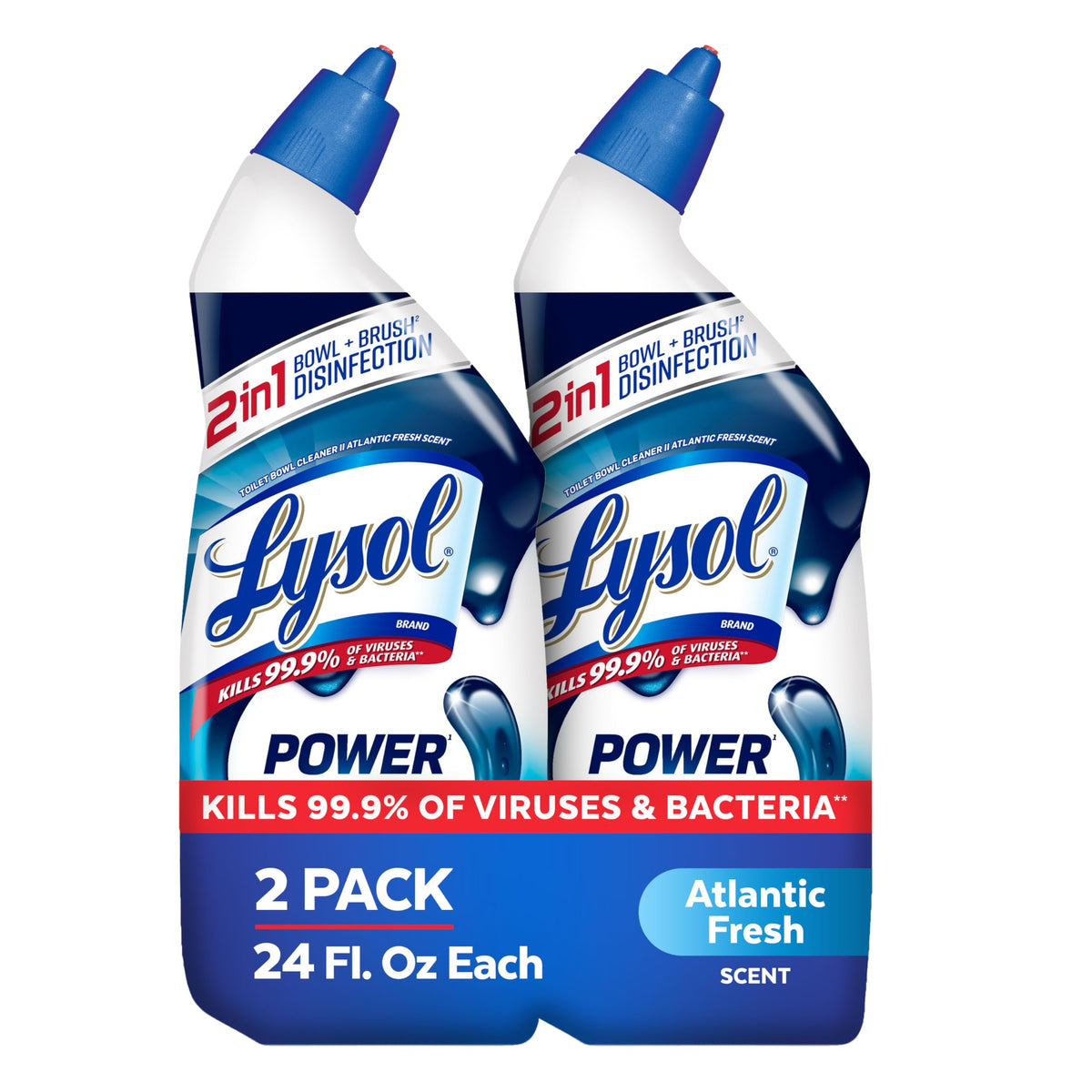 Lysol toilet-bowl-cleaner clinging-gel for fast disinfection in bathrooms.
