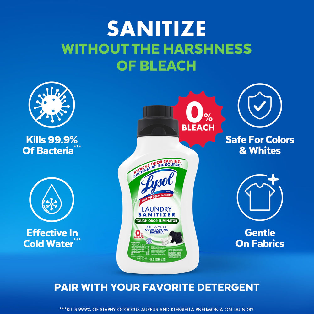 Lysol in fabric softener compartment for simple sanitizing