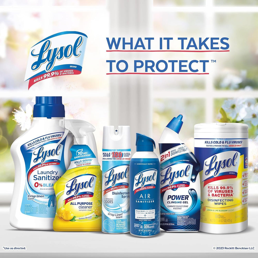 Two-pack Lysol toilet bowl cleaners ready for home use