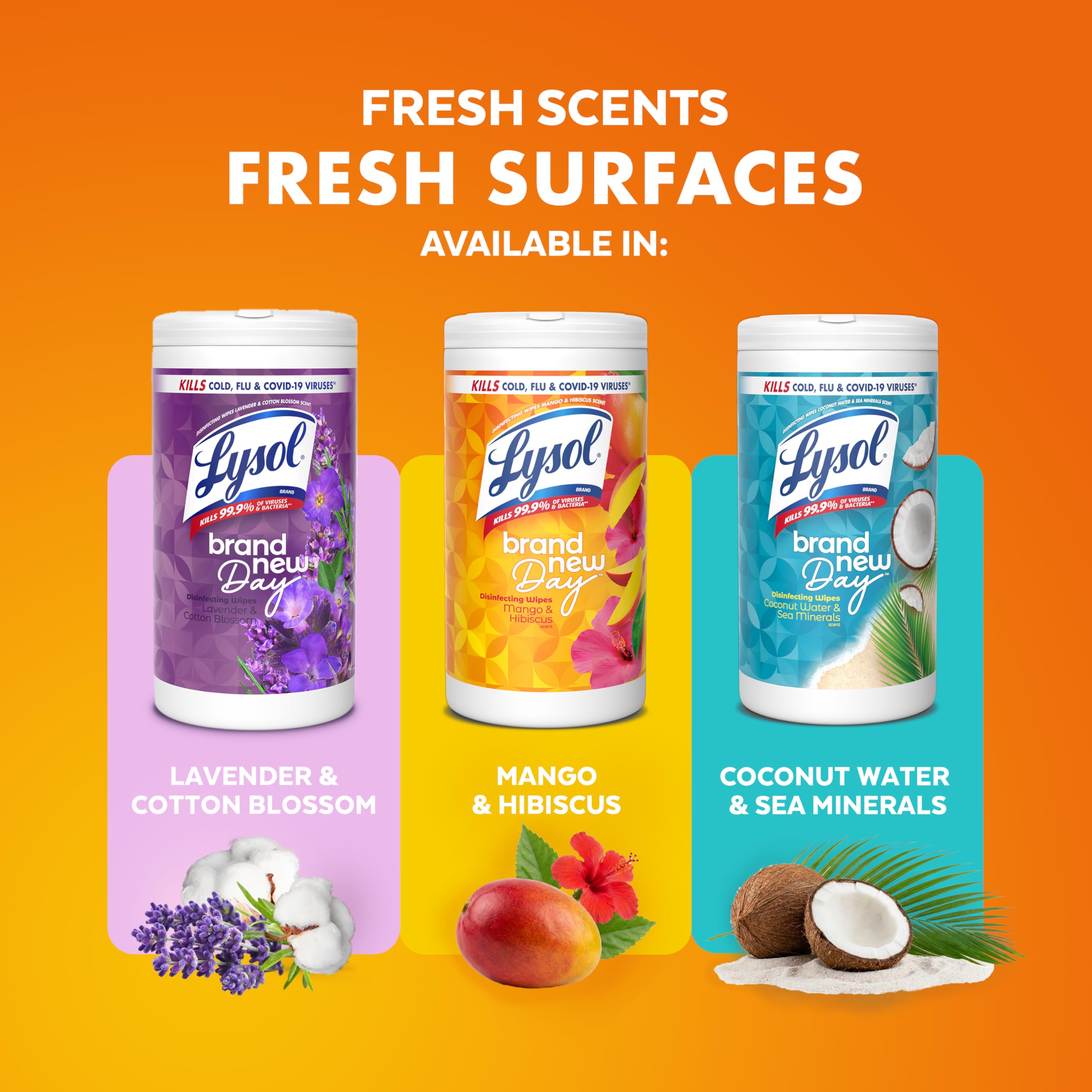 Lysol Wipes 3x stronger visual for tougher cleanup.