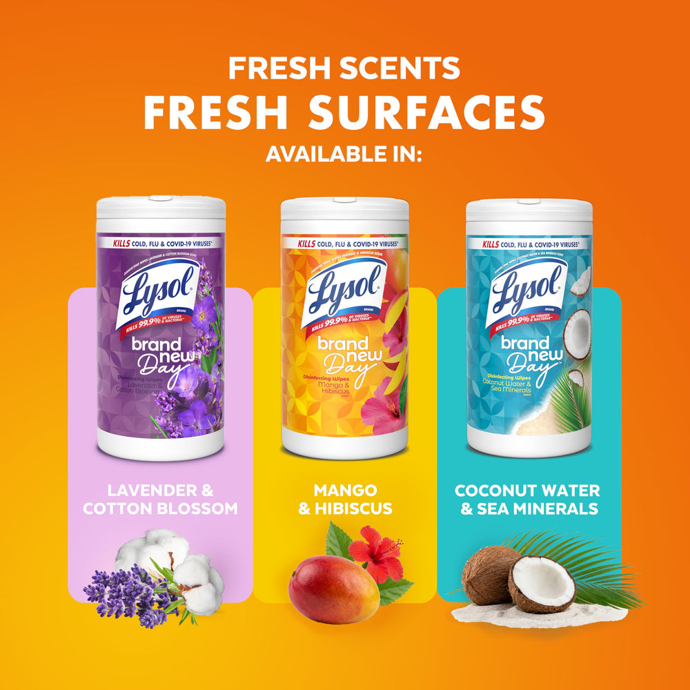 Lysol Wipes 3x stronger visual for tougher cleanup.