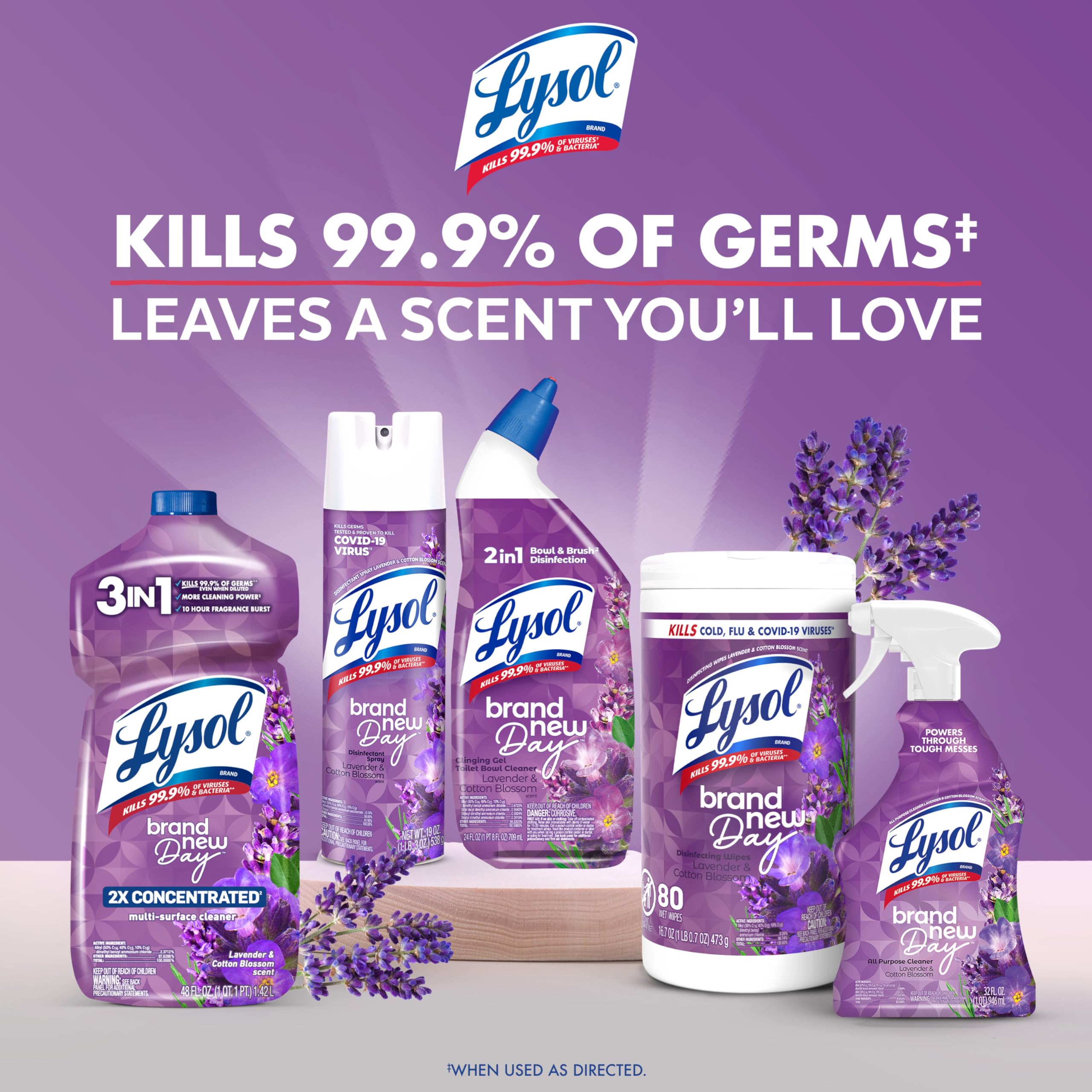 Lysol wipes remove allergens like dust mite debris and pet dander.
