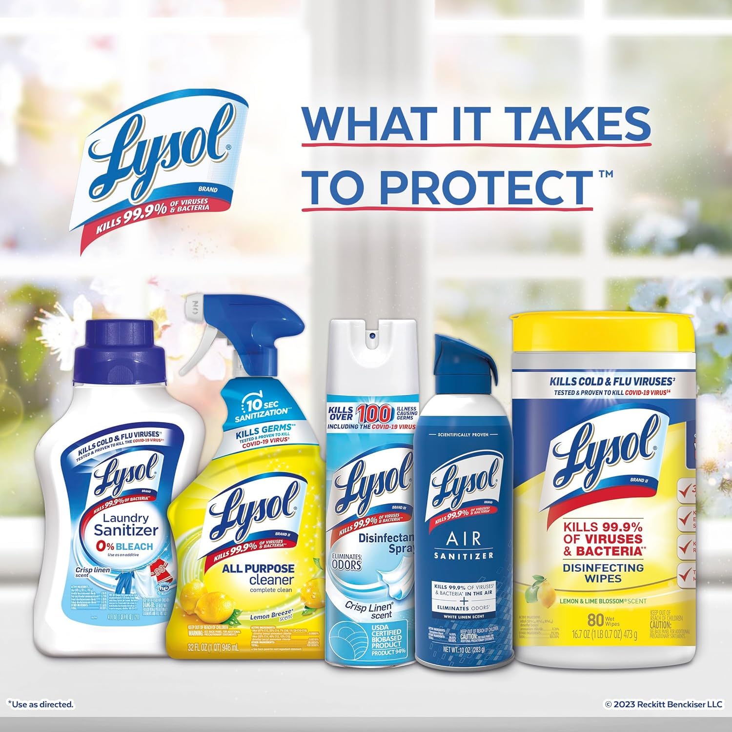 Lysol citrus-scent wipes enable multi-surface cleaning across rooms.