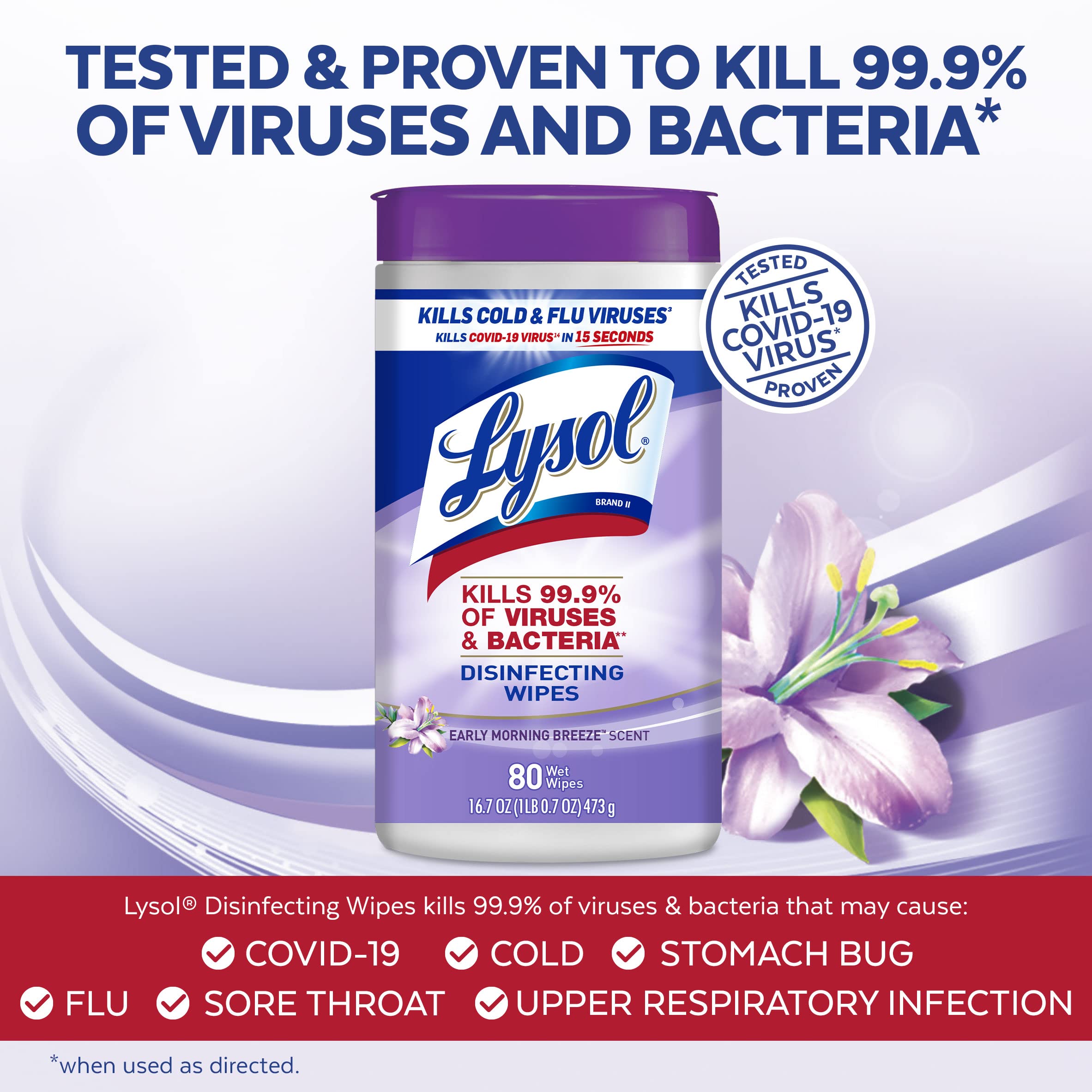 Lysol Disinfecting Wipes clean remote and tablet surfaces to remove germs.