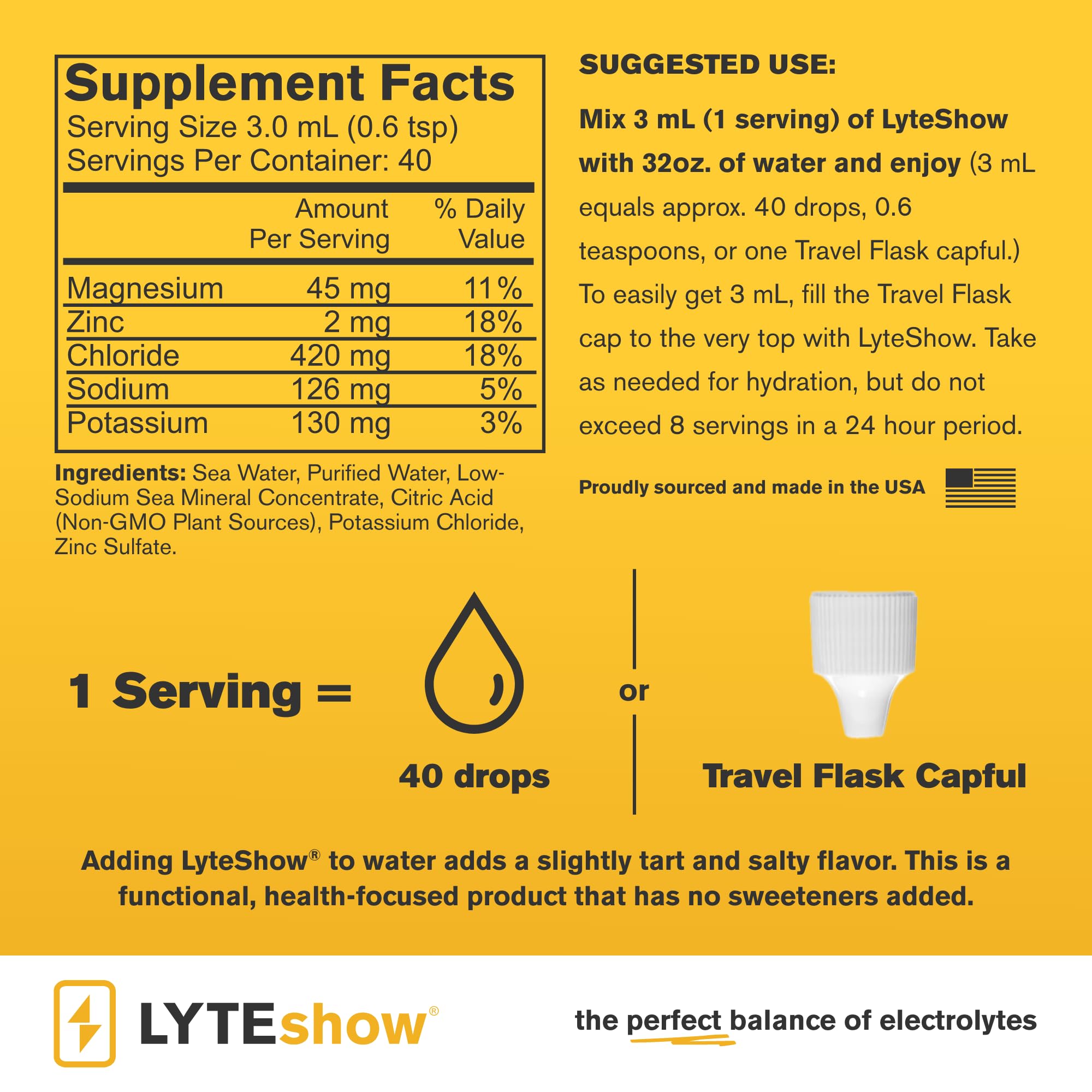 Close-up of LyteShow bottle ready to mix for hydration on the go.