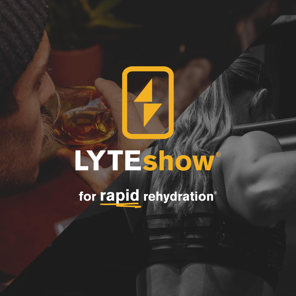 Athlete using LyteShow during workout for sustained energy.