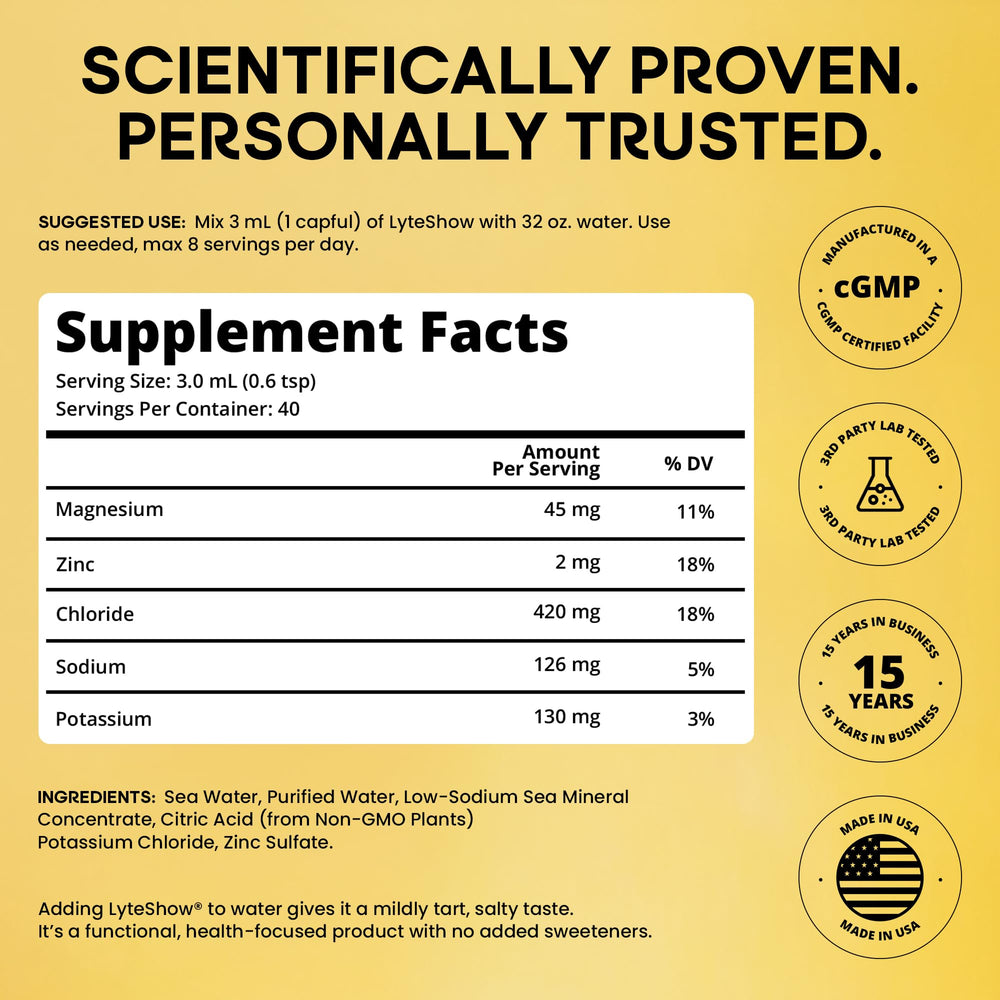 LyteShow minerals support immune health during daily life.