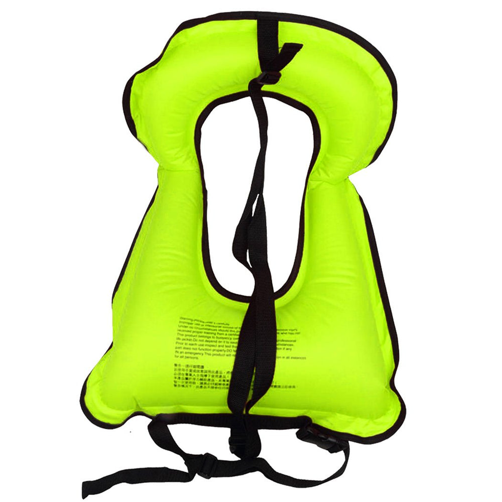 Lyuwpes snorkel vest with fluorescent colors enhances water visibility