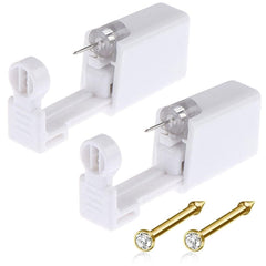 Lyuxzad nose piercing gun kit with gold finish in packaging for beginner use