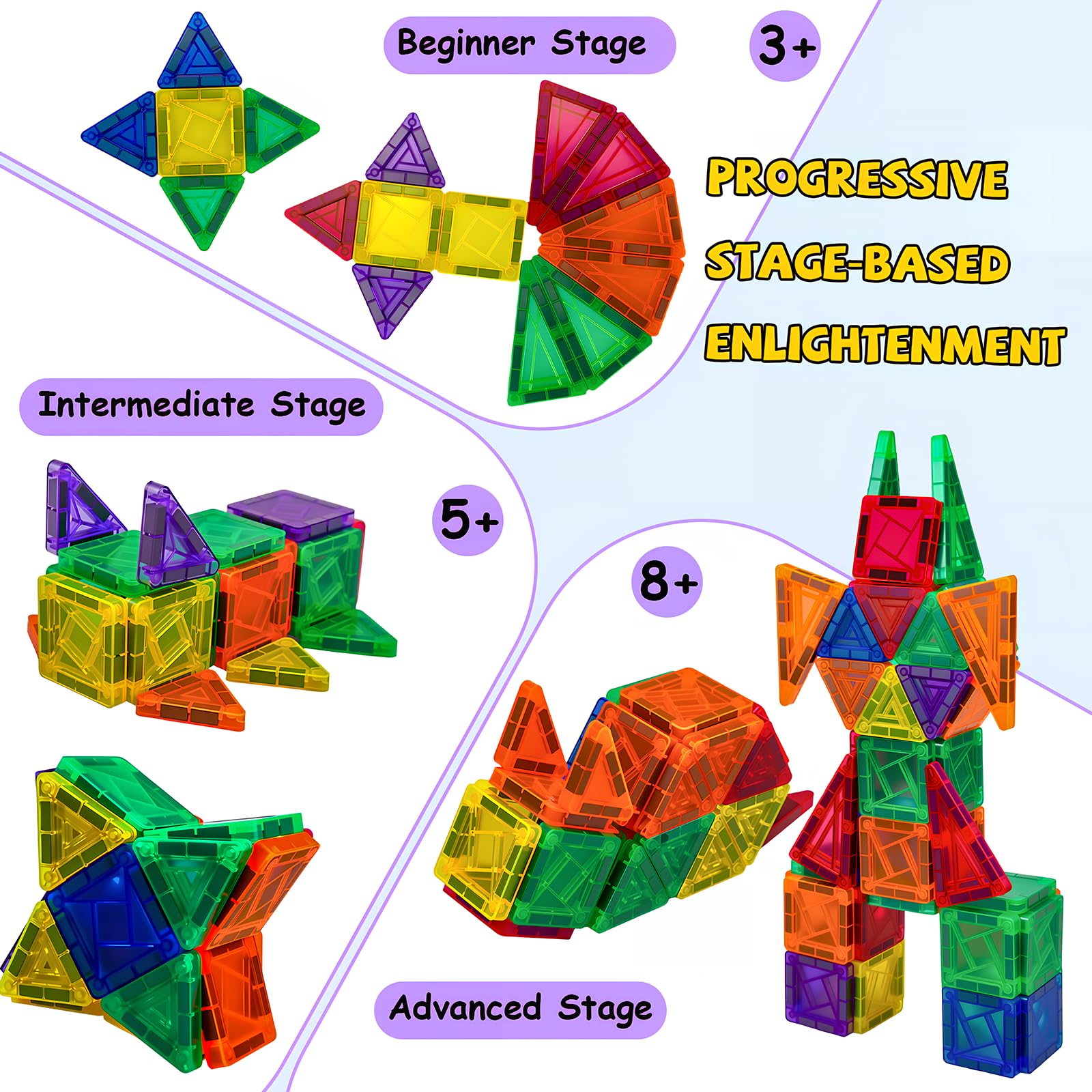 Lyzaoc tiles enabling creative structures and spatial thinking.