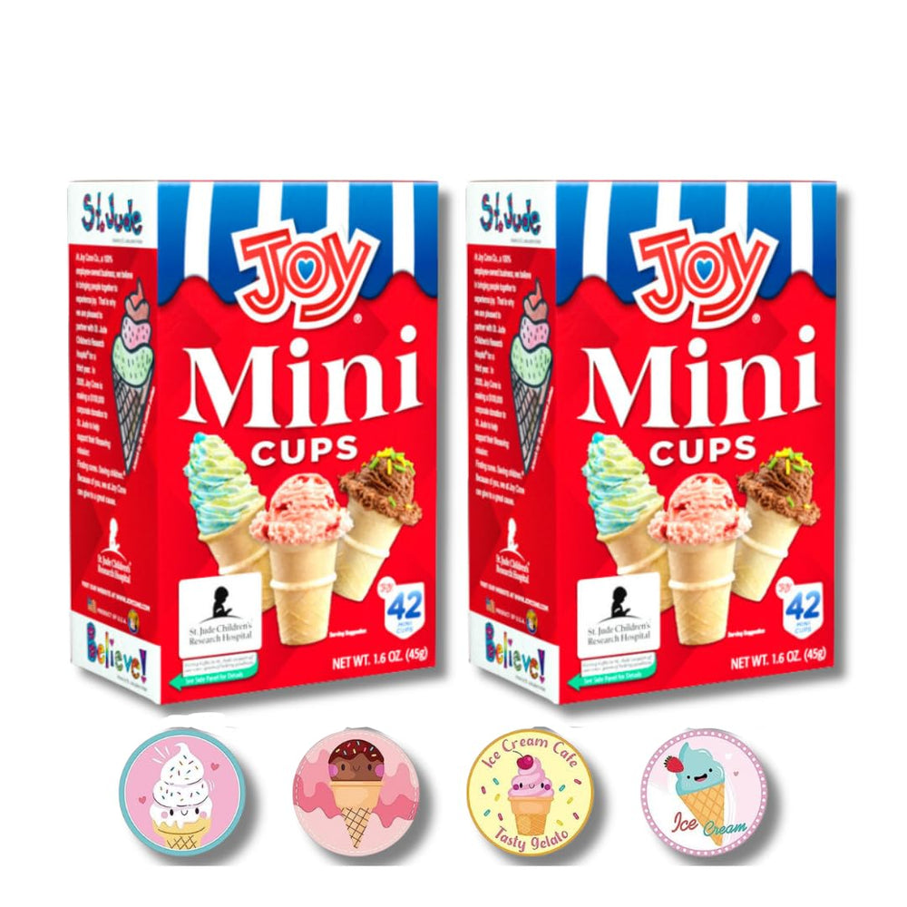 Lyza's Joy Mini Cups main image shows crisp wafer cups for portion-controlled desserts.