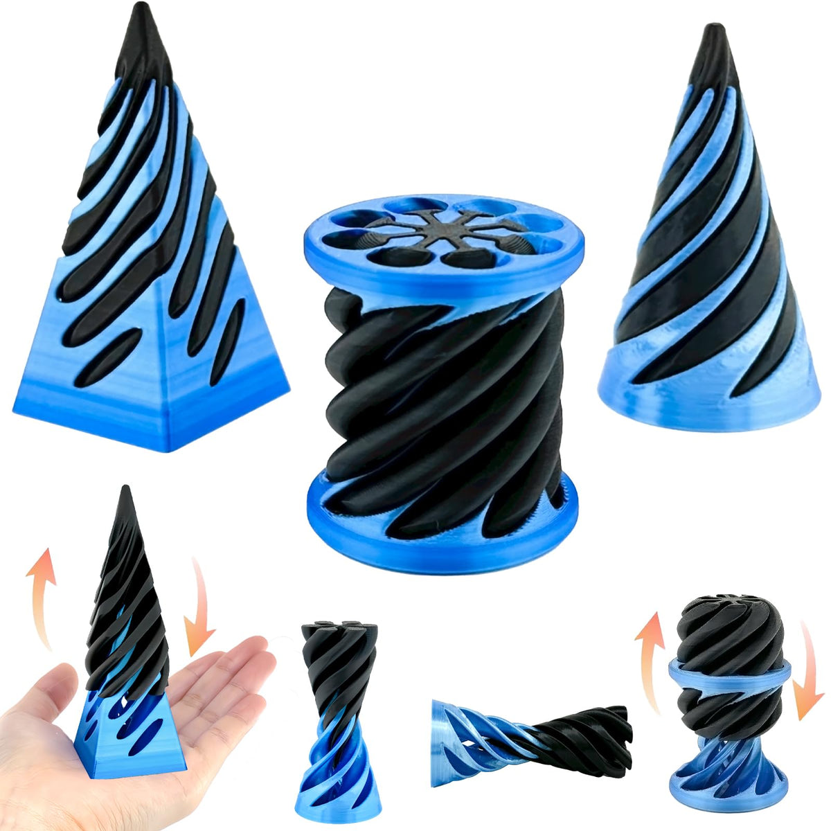 Lyzbbsoy impossible cone pack assembly shows three-pack display option for desk decor.