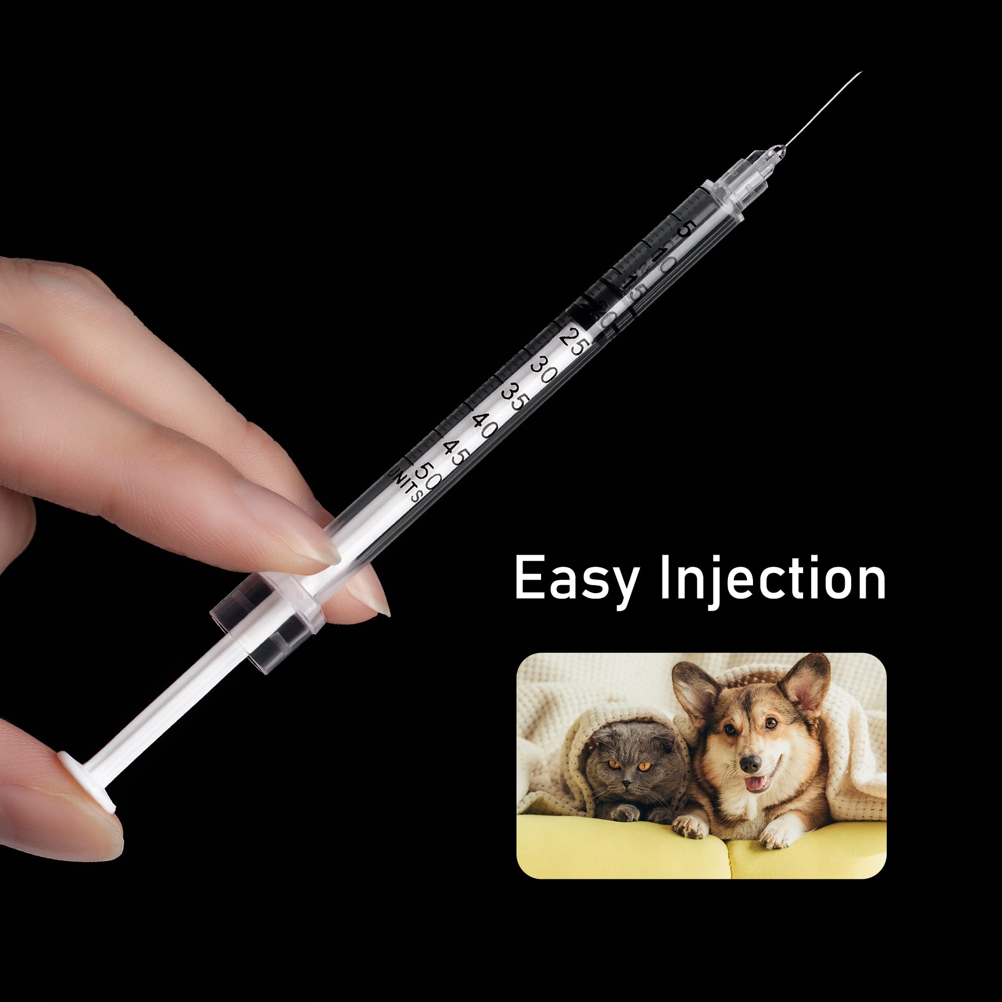LZHNB 100-pack disposable syringes ideal for quick personal injections.