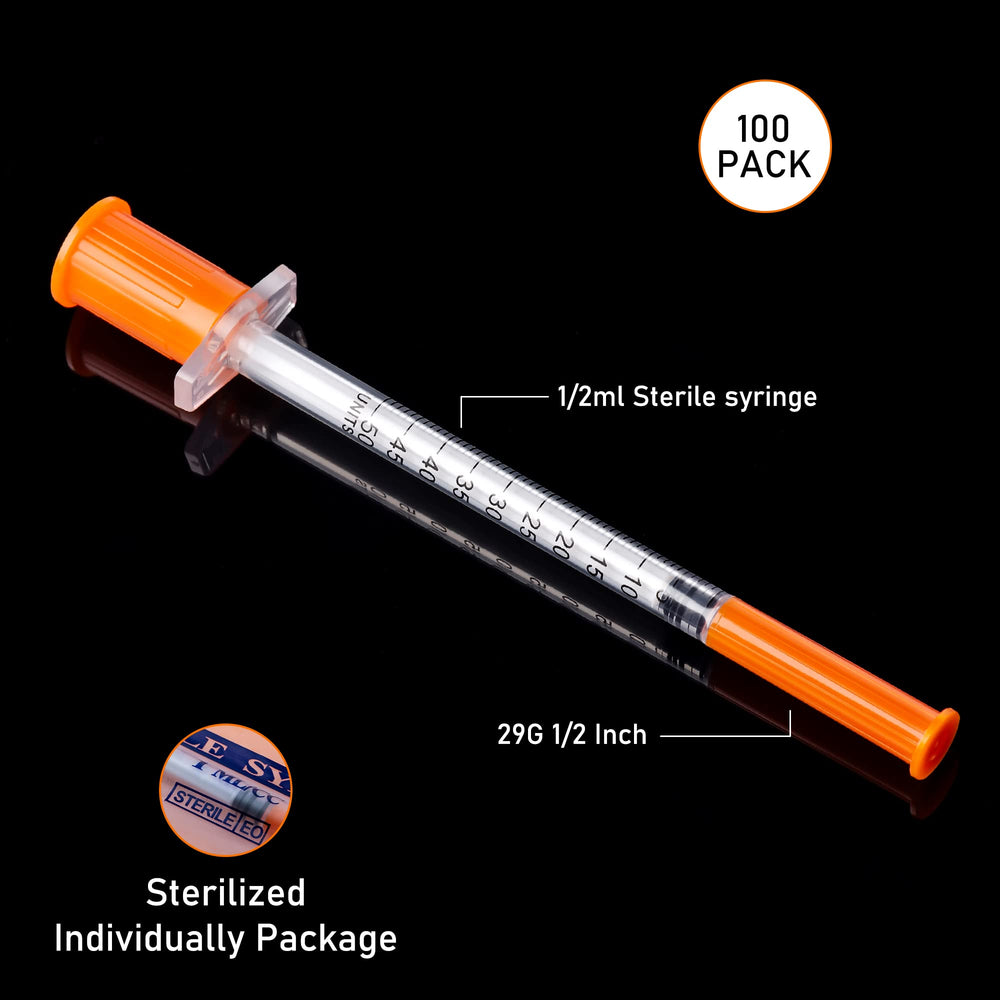 LZHNB disposable syringe shown in individual packaging for hygiene on the go.
