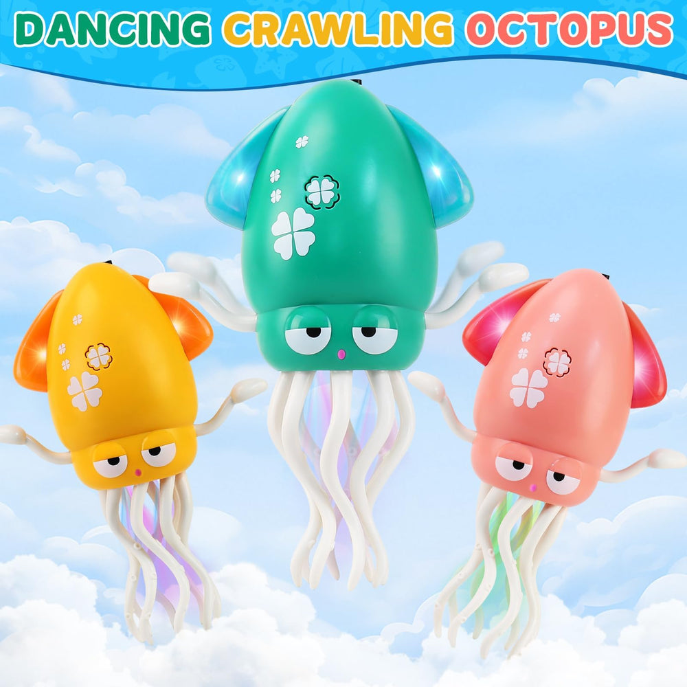 LZZAPJ octopus ears flashing and tentacles twirling enhance sensory play.